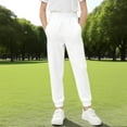 thumbnail image 2 of Hduncf Boys Girls Jogger Pants Kids Workout Atheltic Pants Casual Elastic Waist Loose Cotton Sweatpants with Pockets White 11-12Years, 2 of 6