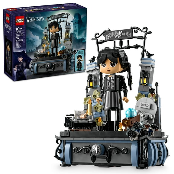 LEGO Wednesday Addams Figure - Building Toy for Kids, Girls & Boys, Ages 10  - Collectible Wednesday Addams Doll with Display for Fans - Gift Idea for Birthday - 76780