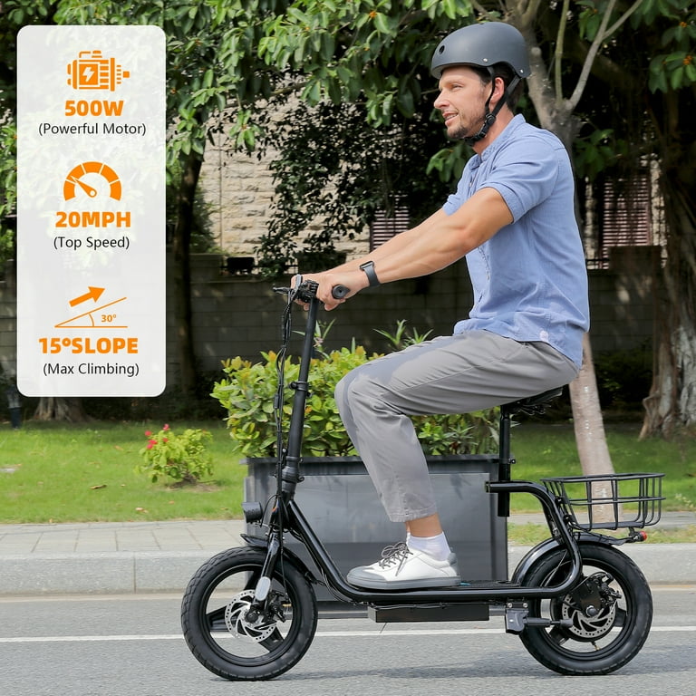 COBIZI Electric Scooter for Adults with Seat,Peak 819W Motor