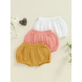 thumbnail image 5 of Aojekbee Toddler Summer Shorts 3 Pack Solid Color Casual Elastic Short Pants for Newborn Boys Girls Cute Clothes, 5 of 10
