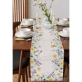 thumbnail image 3 of Pastoral Eucalyptus Lavender Flower Plant Table Runner Coffee Tablecloth Wedding Decor Modern Home Table Runners Table Mats, 3 of 5