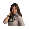 thumbnail image 2 of Glamorous Vegan Mink Infinity Womens Cozy Scarf (Black), 2 of 2