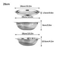 thumbnail image 3 of YIMWNYI Multifunctional Stainless Steel Basin 3-in-1 Colander Strainer Set with Food Grater, Cheese Grater, Rice Rinsing Bowl, and Vegetable Cutter, Kitchen Prep Tool with Container, 3 of 8