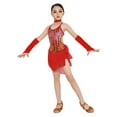 thumbnail image 1 of Ensembles de Combinaisons pour Garçons et Filles Rouges, Combinaisons Sans Manches à Bretelles Spaghetti, Costumes de Danse à Paillettes et Franges, Cosplay en Maille, Ensembles de Combinaisons pour Enfants 2025 7 Ans, 1 of 5