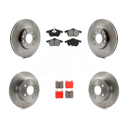 Transit Auto Front Rear Disc Brake Rotors and Semi-Metallic Pads Kit for Car Saab Saturn 9-3 L200 L300 L100 LW200 LS1 900 9-5 LS2 LW1 LW300 LS LW2 K8S-101095
