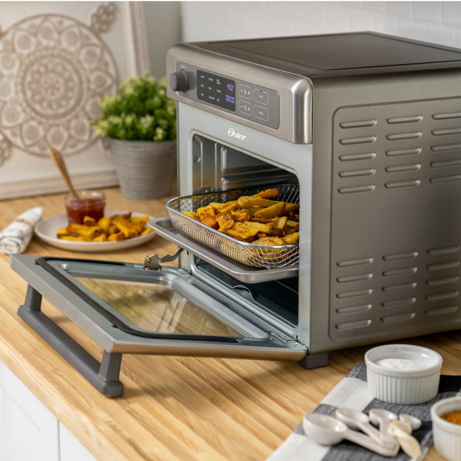 Oster Digital RapidCrisp Air Fryer Oven, 9-Function Countertop Oven with Convection