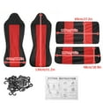 thumbnail image 3 of 4PCS Universal Car Seat Covers Set Fit for Jeep Wrangler 1976-2018, Cloth Interior Automotive Protector Cushion Cover for Car Truck SUV Front and Rear Seat Cover Protector Set, Red, 3 of 10