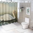 thumbnail image 7 of Orinice Swan Lake Bathroom Decor Set Colorful Luxurious Polyester Fabric Shower Curtain Set with Hooks 60x72, 7 of 7