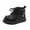 Black, variant on British-Inspired Leather Booties for Girls, Soft-Soled Booties for Little Ones, Perfect for 1–6 Year Olds