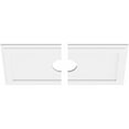 thumbnail image 2 of 26"W x 13"H x 4"ID x 9"C x 1"P Rectangle Architectural Grade PVC Contemporary Ceiling Medallion, Two Piece, 2 of 11