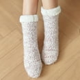 thumbnail image 4 of harmtty 1 Pair Women Socks Dot Plush Autumn Winter Sweet Lightweight Floor Socks for Living Room, 4 of 8