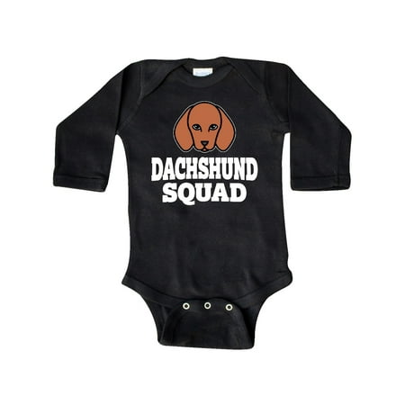 

Inktastic Dog Dachshund Squad Gift Baby Boy or Baby Girl Long Sleeve Bodysuit