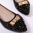 thumbnail image 3 of Zapatos Brillantes Plegables Ballet Antideslizantes Con Diamantes Imitación Calzado Primavera Y Otoño, 3 of 9