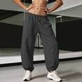 thumbnail image 6 of Womens Pants Jogging Pants Sports Pants with Pockets Loose Bottom Mid Waist Exercise Casual Pants, 6 of 7