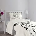 thumbnail image 5 of Ambesonne Paris Quilted Bedspread Set 2 Pcs, Love Fashion Girl, Twin Size, Black White, 5 of 6