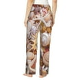 thumbnail image 3 of Picia Colorful Seashells Womens Soft Woven Cotton Elastic Waistband Sleep Pajama Pant Lounge Sleep Pant With Pockets And Drawstring-Medium, 3 of 9