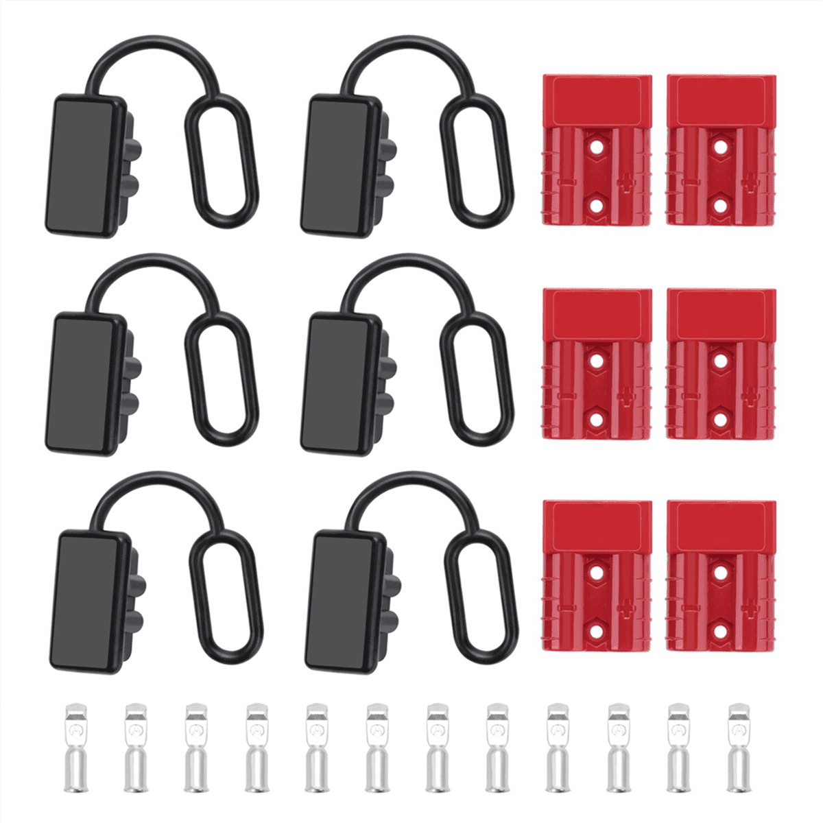 24Sets 6-10 Gauge Battery Quick Connector 50A 12-36V Battery Quick Disconnect Wire Harness Plug Kit Battery Quick Plug A