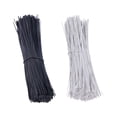 thumbnail image 3 of 1000 bridas de alambre de hierro recubiertas de plástico de 0,45 mm para organizar cables en casa y oficina (estilo negro y blanco, 500 unidades), 3 of 5
