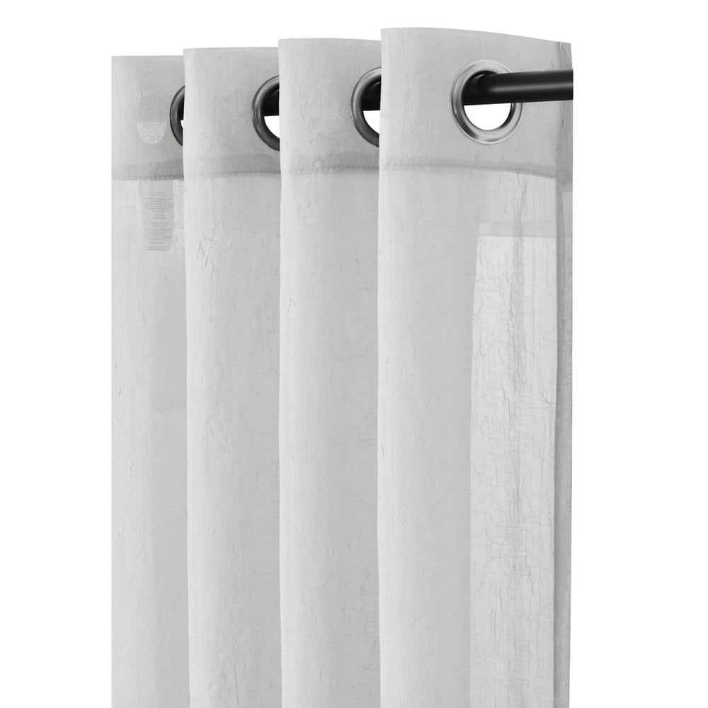 Abri Grommet Crushed Sheer Curtain Panel (Single) - 50 x 63