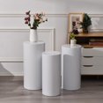 thumbnail image 4 of Vincidern Cylinder Pedestal Stands for Party White 3Pcs Cylinder Tables for Parties Pedestal Display Plinth Pillars for Wedding Birthday Party Art Decor 23.6", 25.5", 27.5", 4 of 15