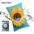 thumbnail image 6 of Yiaed Golden Sunflower in Blue Print Brushed Microfiber Envelope Pillowcases, Standard,Envelope Closure Pillow Cases(No pillow core)-14"x20", 6 of 6