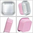 thumbnail image 7 of Scheam Set of 30 Mini Square Cake Pans with Lids and Spoons Aluminium Foil Dessert Box Cupcake Cups Disposable Baking Containers for Bread Muffin Pudding,Party Supplies (Pink), 7 of 7