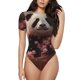 thumbnail image 1 of Fotbe Cute Cloud Panda Body de Mujer con Cuello Redondo y Mangas Cortas, Sin Mangas Ajustado, Suave, Cómodo y Básico-Small, 1 of 7