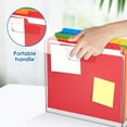 thumbnail image 4 of Acrylic File Organizer Clear Hanging File Organizer Box Portable Acrylic Magazine Holder with Handle for Desk Home Office, 4 of 10