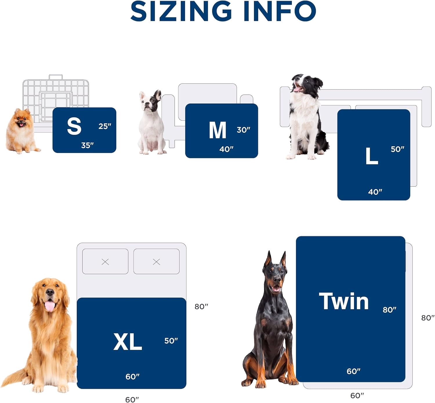 Plush Fleece Dog Blanket for Large Dogs, Twin Size Waterproof and Washable