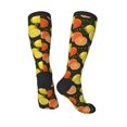 thumbnail image 5 of Lsque Orange Lemon Printed Crew Socks Men's Women's LightWeight Thin Casual Calf Socks ,Knee High Socks,Cotton Socks, 5 of 9