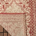 thumbnail image 5 of SAFAVIEH Beach House Justine Geometric Indoor/Outdoor Area Rug, Red/Creme, 4' x 4' Round, 5 of 6