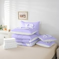 thumbnail image 4 of Erosebridal Initial Letter B Bedding Twin Size, Purple Bed in a Bag Twin size, Kawaii Bow-tie Reversible Bed Set, Lightweight Room Decorative, 7 Pieces, 4 of 6