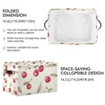 thumbnail image 2 of Yayeee Canvas Storage Basket with Handles for Shelves Fabric Bins Closet Organizer, Red Cherry, 2 of 8