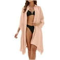 thumbnail image 2 of Sokhug Women's Swimsuit Cover Up Beachwear Bikini Coverups Button Down Oversized Summer Shirt Cardigan, 2 of 5