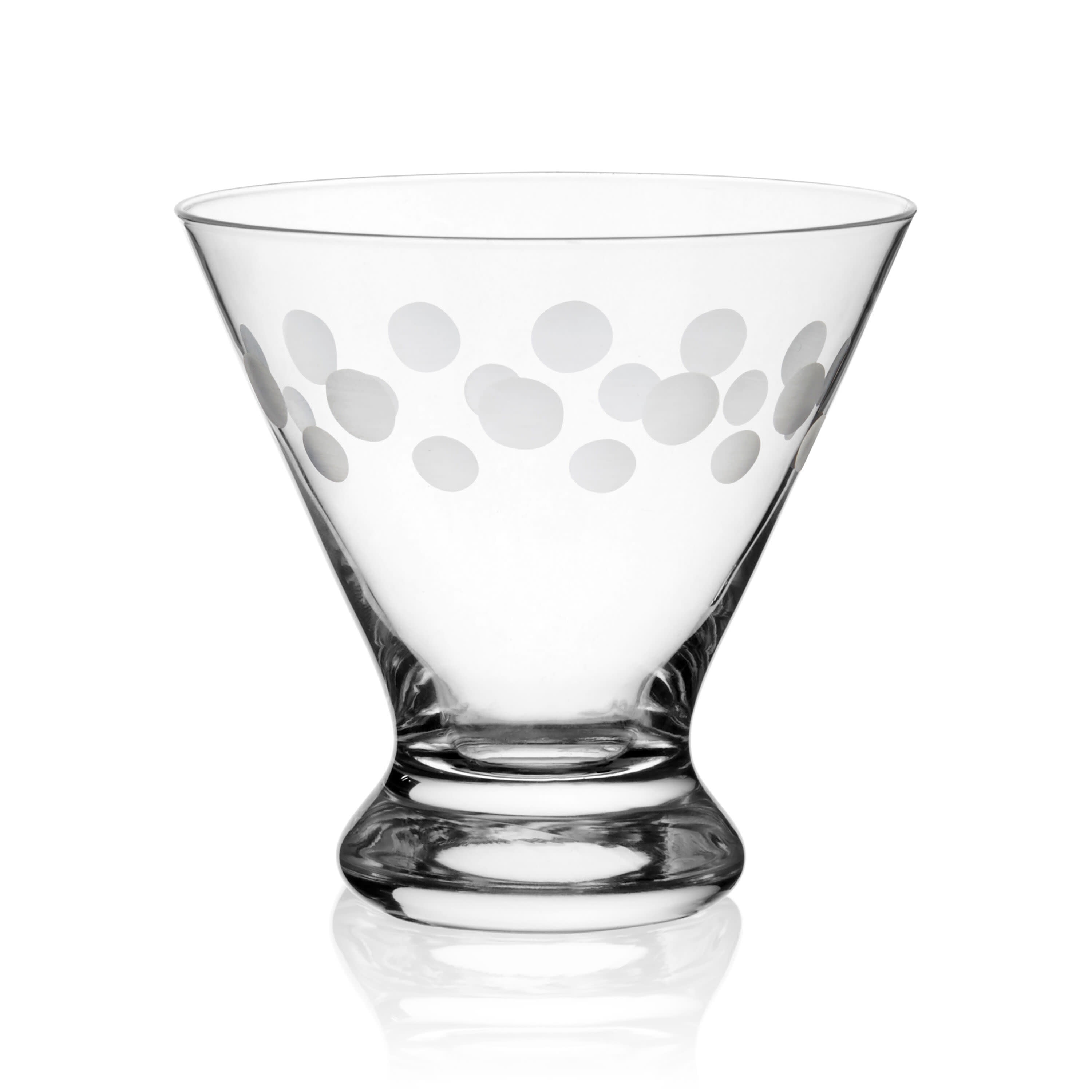 Set of 4 MIKASA Crystal Etched Martini Glasses 7 3/8 Made in France 10 oz  for sale online