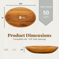 thumbnail image 3 of Costway 23.5" x 16" Vessel Sink Teak Wood Washbasin with Drainage Hole & Smooth Finish, 3 of 10