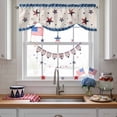 thumbnail image 3 of 4th of Tie Up Valances Curtain, Adjustable Kitchen July USA Flag Star Patriot Cotton Linen Valances for Windows Decor, Rod Pocket Short Curtains Set for Bedroom/Bathroom, 54"x18", 3 of 9