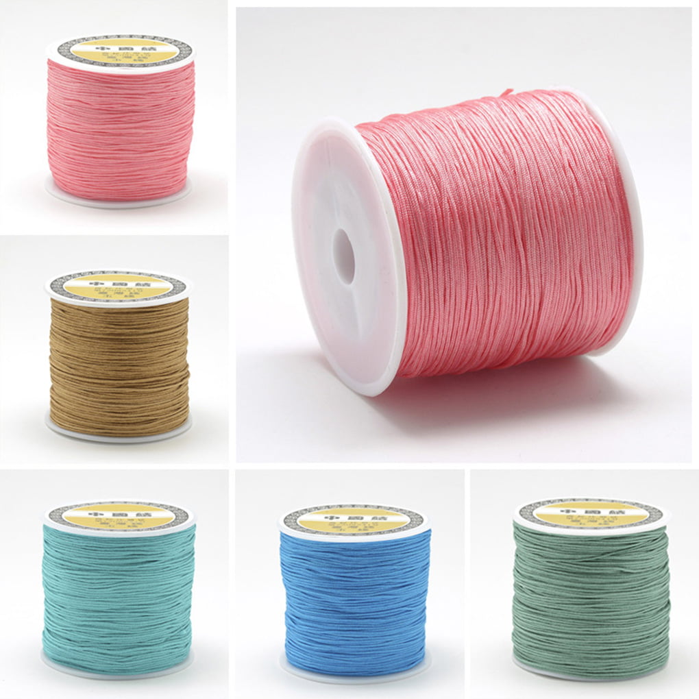 45m/lot 0.8mm Rainbow Tassel Cord DIY Bracelet Necklace Line Waxed Thread  DSUK 
