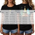 thumbnail image 5 of gbyLJF Women's Christmas Tree Shirts Pine Tree Back Print Tees Lights Bright Short Sleeve Xmas Holiday Tops, 5 of 5