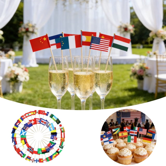 International Toothpick Skewers For Parties Celebrations And Events Decorative Food Picks