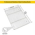 thumbnail image 5 of Cooling Rack Set, Stainless Steel Wire Rack Set of 2, 15.3" x 11.4" Fit Large Baking Tray, Yayun Rectangular Oven Rack for Cake Cookies Meat Pizza, Heavy Duty & Rustproof, Oven & Dishwasher Safe, 5 of 8