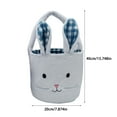 thumbnail image 3 of Dmlowu Bunny Easter Basket for Kids - Large Easter Basket with Handle, Portable Storage Basket for Organizing Flowers Storage Bins Easter Egg Hunt Prizes, 3 of 4