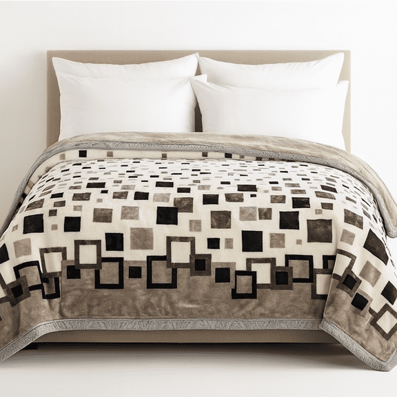 SHUBOZYKing Size 2 Ply Korean Mink Blanket – Heavy Fleece 12 lbs, Ultra Soft Silky Warm Reversible Plush Winter Throw