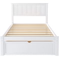 thumbnail image 3 of Twin Wood Bed Frame with Sliding Storage Drawers Platform Bed with Large Storage Space, 3 of 7