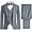 Grey02, variant on ETHAN Boys Suit 4 Piece Slim Fit Suit for Wedding Formal Wear Ring Bearer Outfit Jacket and Pants Beige 2T