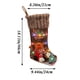 thumbnail image 2 of Medias navideñas para decorar la chimenea | Calcetines navideños de tela de 46 cm para niños y adultos | Bolsas de regalo para adornos de árbol y regalos de fiesta | Decoración festiva roja y verde, 2 of 2