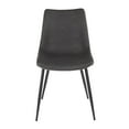 thumbnail image 6 of Durango Industrial Dining Chair in Black with Vintage Grey Faux Leather by LumiSource - Set of 2, 6 of 7