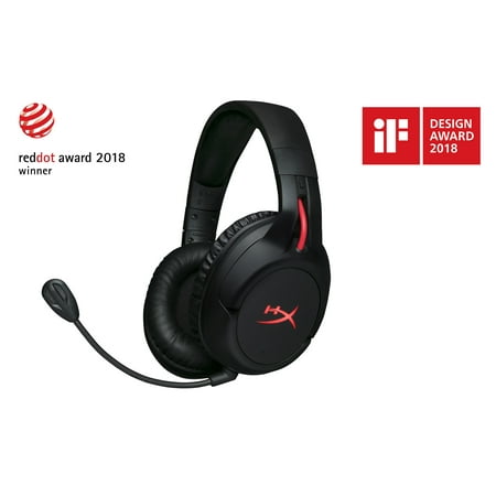HyperX Cloud Flight Wireless Gaming Headset - 30 Hour Battery Life - Immersive In Game Audio - Intuitive Audio and Mic Controls - LED Lighting Effects - Works with