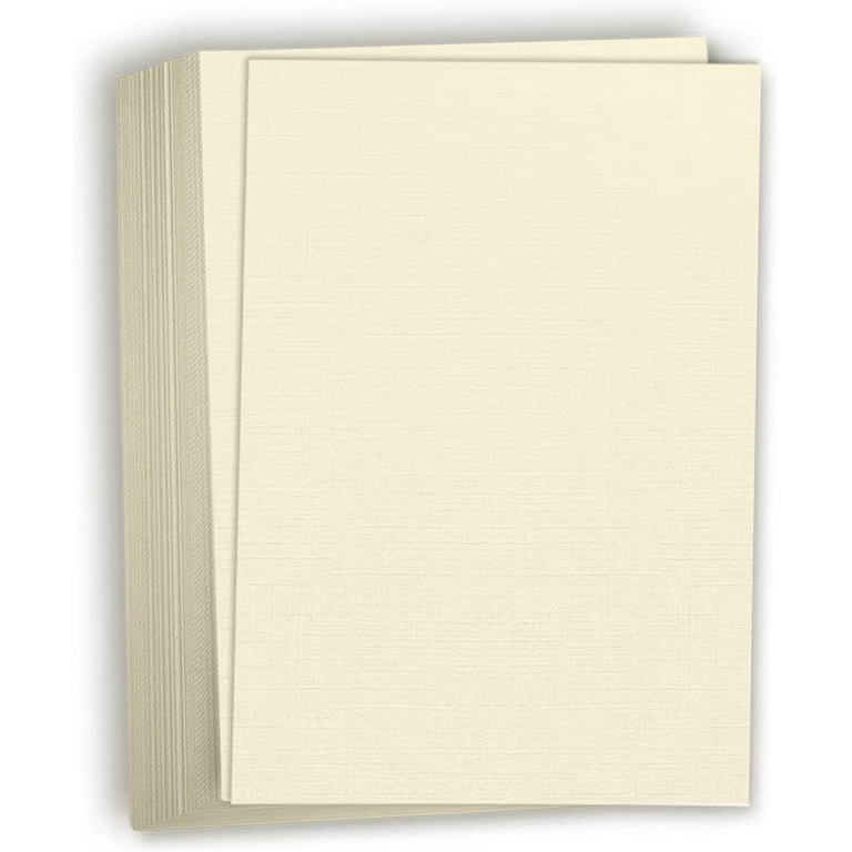 Hamilco Resume Linen Textured Cardstock Paper 8 1/2 x 11 Blank Thick Heavy  Weight 80 lb Cover Card Stock for Printer - 50 Pack Ivory 