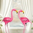 thumbnail image 5 of Outdoor Decoration, Flamingo Figurines, Garden Decoration, Garden Figurine,Lifelike Flamingos,Flower Arrangement Available,2 Pack, 5 of 6